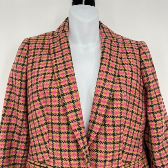 J.Crew Moon Wool Plaid Parke Blazer Size 00 - Picture 3 of 13